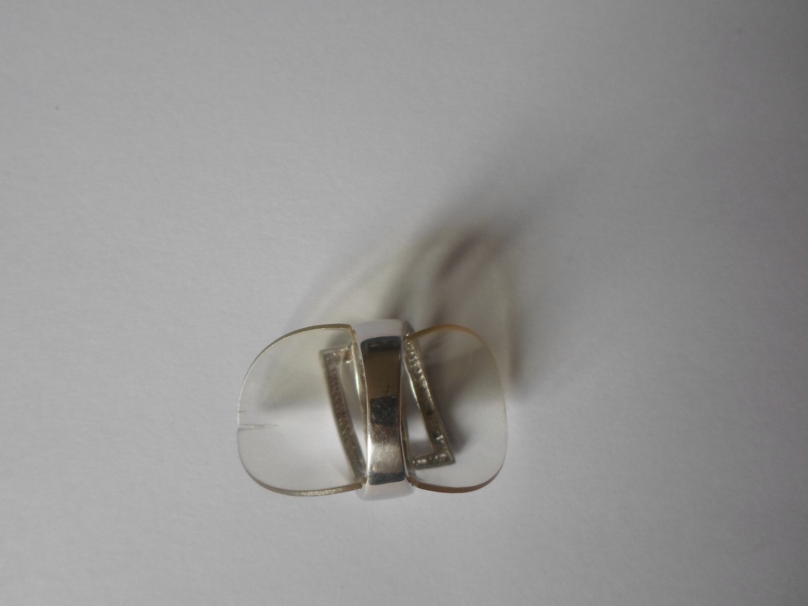 solid silver ring, interlaced openwork rectangles… - image 5