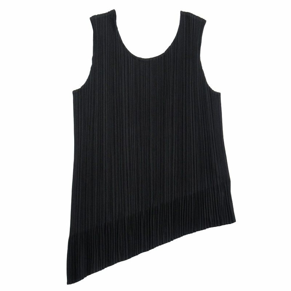 ISSEY MIYAKE PLEATS PLEASE Pleated Tank Sleeveless asymmetry Tops 