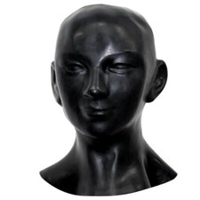 3D Latex Hood 0.7mm Rubber Mask with back Zipper Type Close Eye Fetish BDSM