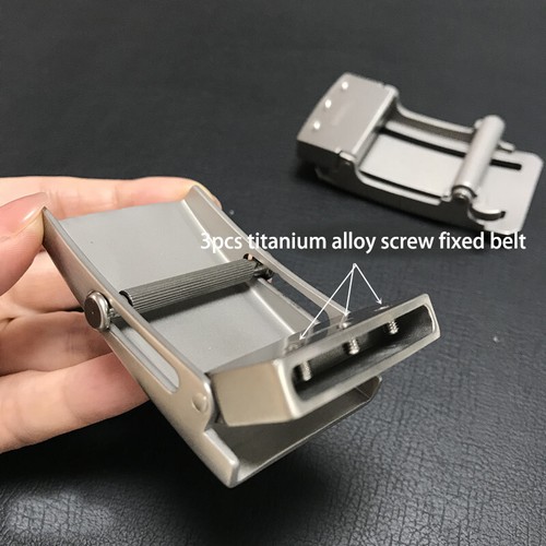 Titanlegierung Herren Gürtelschnalle Automatik Rollschnalle Hüftgurt Kopf Geschenke - Bild 5 von 20