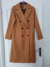 Bn Primark Camel Midi Coat - Size 4/6/8