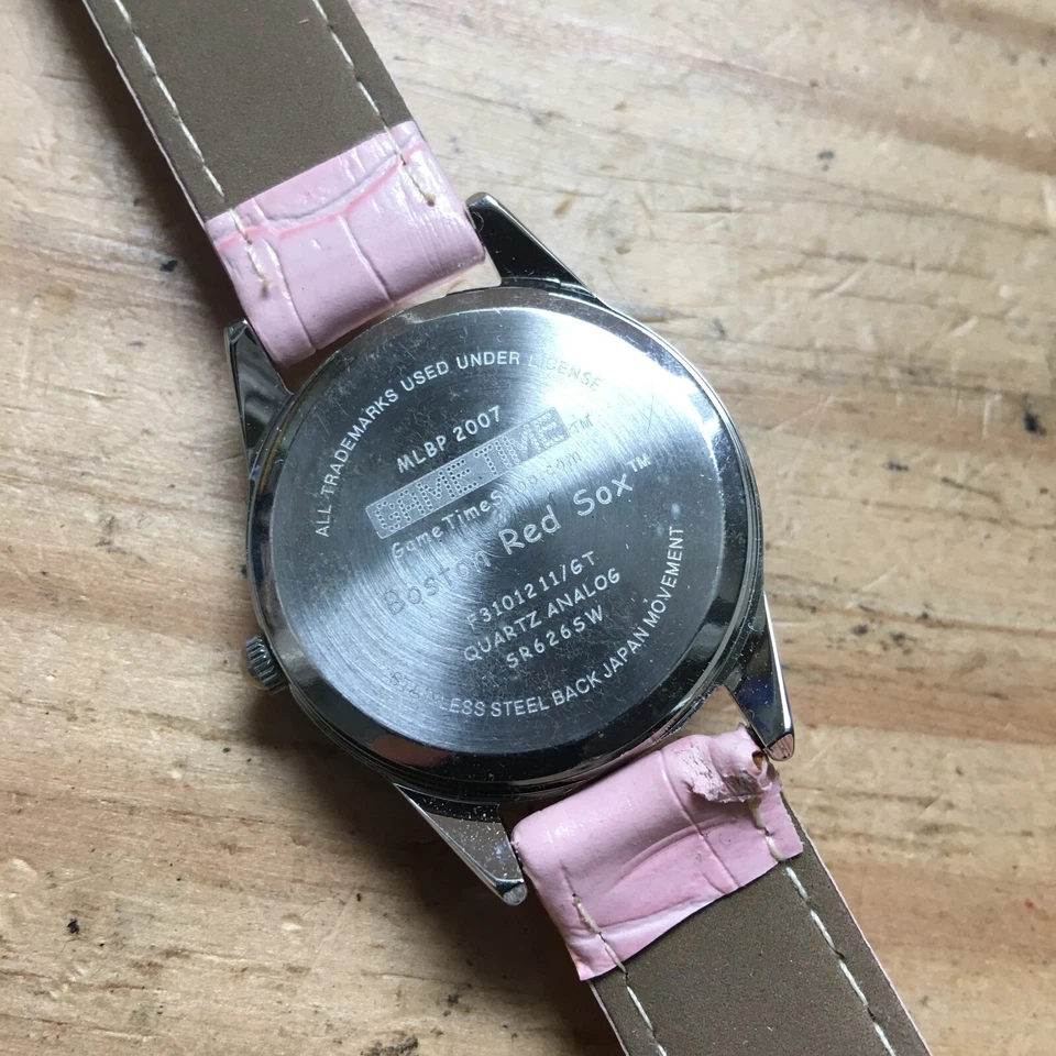 2007 Game Time Boston Red Sox Womens Wristwatch With Pink Leather Band - Image 3 of 4