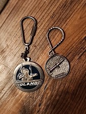 VINTAGE 1975 HUGHES AIRCRAFT 100th Tow Missle & Roland Missle Key Chain(s)