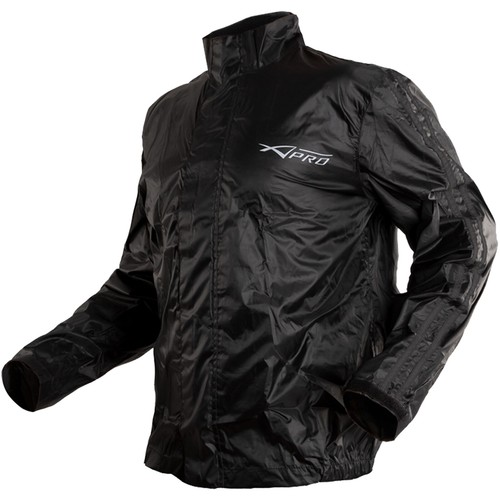 Regenjacke Übermantel wetterfest gefüttert Roller Motorrad Motorrad schwarz - Bild 2 von 12