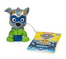  NEW PAW PATROL MIGHTY PUPS CHARGED UP Rocky BATH TOY Squirter