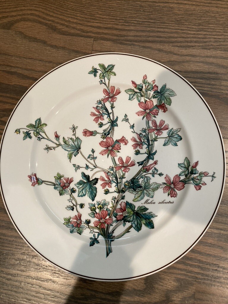 Villeroy and Boch Botanica China Malva Silvestris inch Dinner Plates 