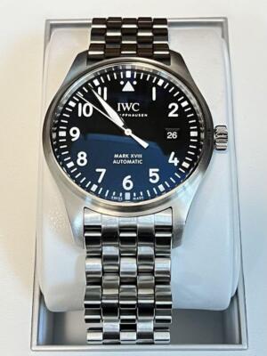 IWC Schaffhausen Mark 18 IW327011 Automatic Watch Black Silver | eBay