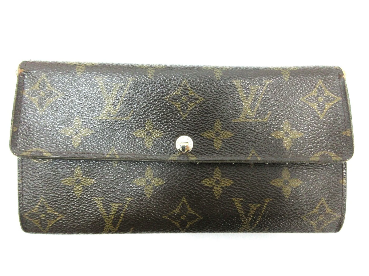 Authentic Louis Vuitton Monogram Portefeuille Sarah M61734 Long 