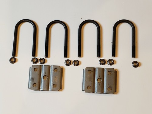 U-Bolt Kit for Mounting 3,500-lb, Round Trailer Axles - 5-1/2" Long U-Bolts