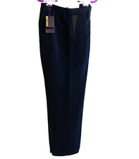 NWT Roberto Cavalli Black Linen Strait Leg Pants, Made in Italy Sz Us 8 IT 44