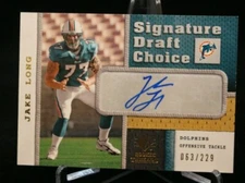 2008 SP Rookie Threads Draft Choice Auto #SDC-JL Jake Long Miami Dolphins /229