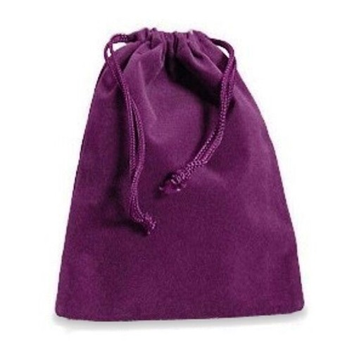 Nuevo conjunto de 7 piezas de dados poliédricos de brillo púrpura profundo con bolsa de dados púrpura - Imagen 2 de 2
