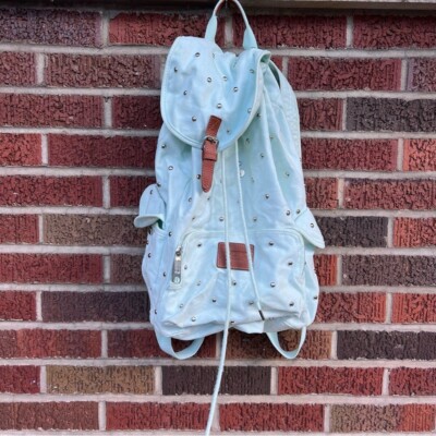 Victoria’s Secret PINK Light Blue and Silver Studded Knapsack Backpack Victoria Secret PINK Y2K Mini Studded | Mercari main image 3