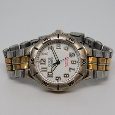 GUESS Waterpro Two Tone Quartz Analog Unisex Watch Sz. 6" New Battery