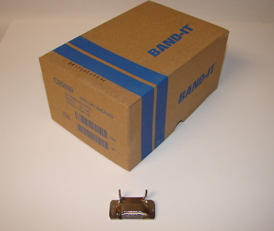 BAND-IT Ear-Lokt Stainless Steel Buckles - 3/4 Inch Width, 100-Pack For Banding Applications