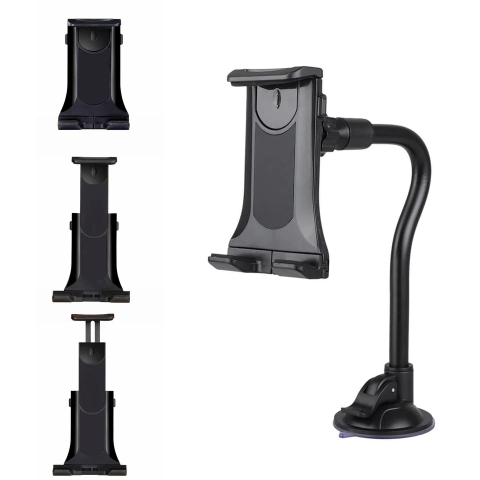 通用汽车挡风玻璃支架手机支架适用于 iPhone iPad 平板电脑 4.7"-12" — 第 2/4 张图片