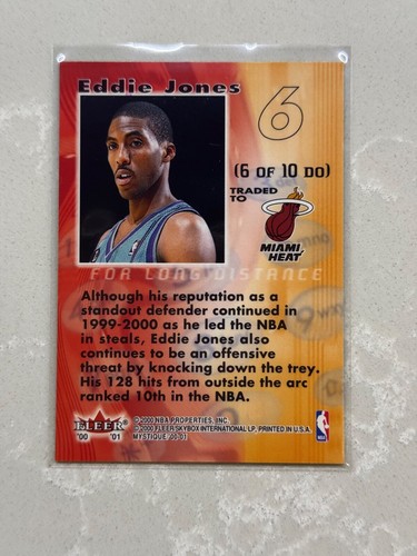 2000-01 Fleer Mystique Dial 1 Eddie Jones #6DO - Picture 2 of 2
