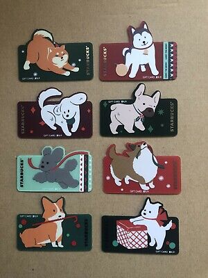 CS2086 2020 China Starbucks coffee Dogs Gift cards ￥200 8pcs | eBay