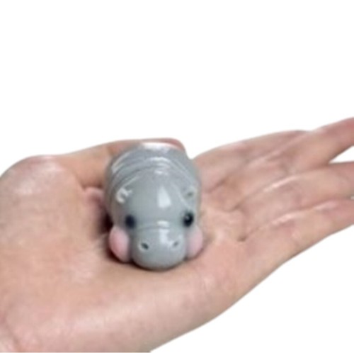 Super Mold Cute Baby Hippo Moo Deng Bouncy Pig Thai Hippopotamus Party Dessert J - Picture 6 of 11