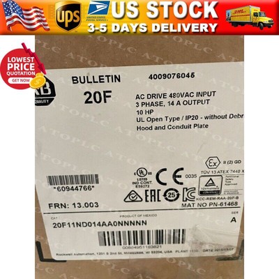 Allen Bradley20F11ND014AA0NNNNN 14A 460V 10HP PowerFlex 753 Fast Shipping