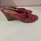 AEROSOLES PINK KNOT NOW MODEL STRAPPY LEATHER WEDGE SLIP ON SANDALS SZ. 7 1/2 B — photo 8