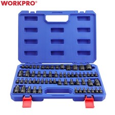 WORKPRO Master Torx Bit Socket and External Torx Socket Set with Case 60Pcs