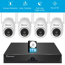 JENNOV Security Camera System Outdoor Wireless Audio WIFI CCTV 5MP 10CH NVR