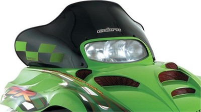 Powermadd Cobra Windshield Low 13.75'' Black/Green Checkers #12320 Arctic Cat