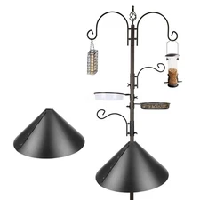 Deluxe Bird Feeding Station Kit - Wild Bird Feeder Hanging Pole With Multi Fe...