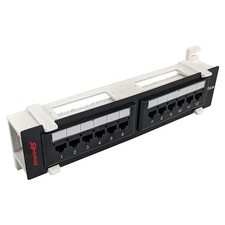 Simply45 Loaded 12-Port Wall Mount Cat5e UTP Patch Panel S45-2512 