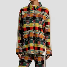 $975 PALM ANGELS x MISSONI ITALY WOOL BLEND SNAP BUTTON JACKET SIZE XS