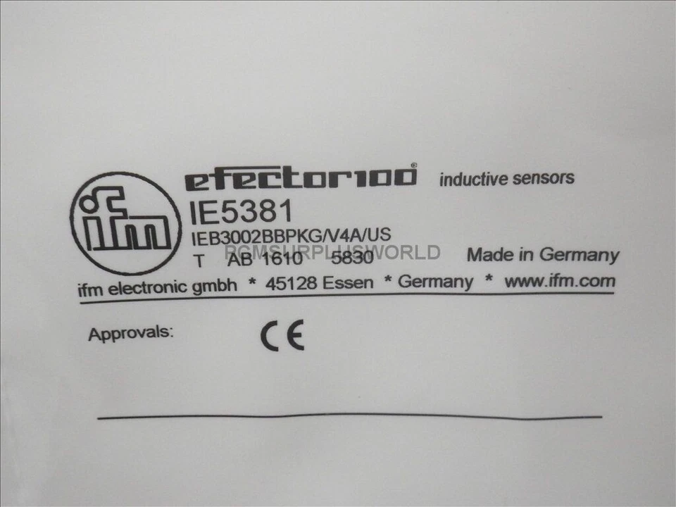 IE5381 IEB3002BBPKG/V4A/US IFM Efector inductive proximity sensor (New) - Image 2 of 2