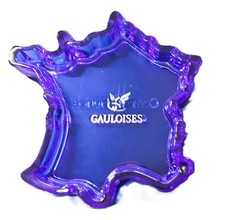 GAULOISES Glas-Aschenbecher in Form der Landkarte Frankreichs