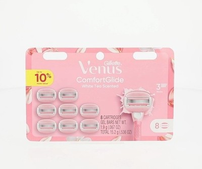 Gillette Venus ComfortGlide White Tea Scented -8 Cartridges Gel Bars