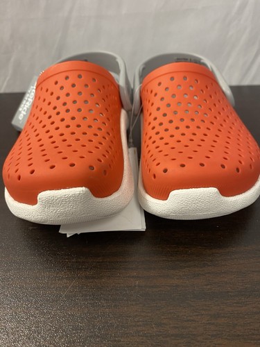 Crocs Unisex-Child Literide Clog Orange- Gray US C10 - Picture 2 of 7