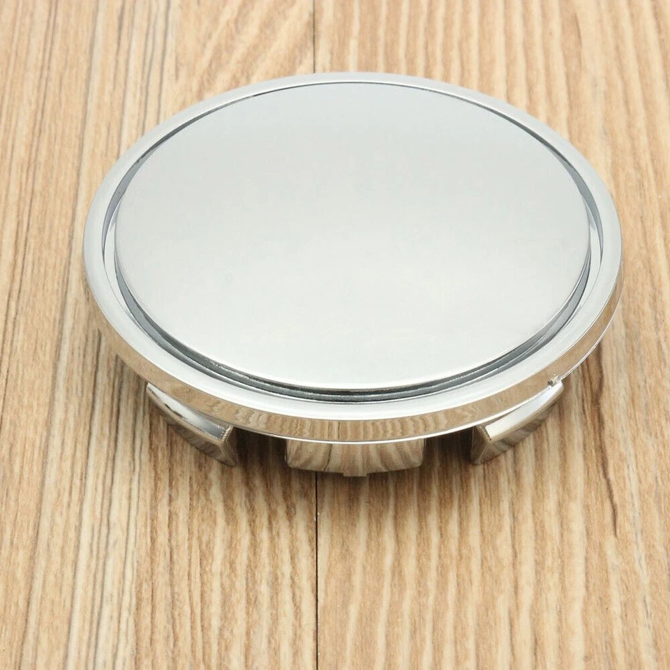 4Pcs Chrome Car Wheel Center Caps Tyre Rim Mirror Hub Cap Cover ABS Blank Foto 3 de 4