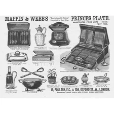 MAPPIN & WEBB'S Princes Plate Victorian Advertisement 1891