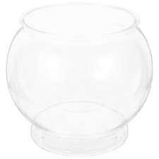 1 PC 7 Inch Plastic Fish Bowl Shatterproof Clear Round Aquarium Terrarium