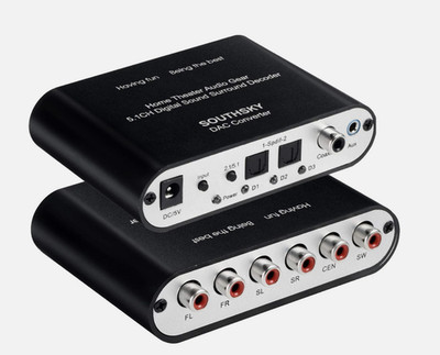 SOUTHSKY 5.1/2.1 Audio Rush Digital Sound Decoder Converter,Optical SPDIF, Co...