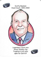 Scotty Bowman Head Coach Detroit Hockey Card Legendary Stanley Cup Wins