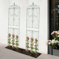 93in 2-Pack Garden Plant Trellis, Plant Vine Support Climbing Trellis Yard Patio