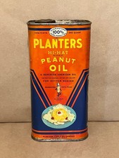 Planters Peanut Oil Tin Can Vintage