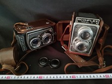 UNTESTED, Vintage Ricohflex Model VI and Walzflex TLR Camera Twin Lenses-g1011-