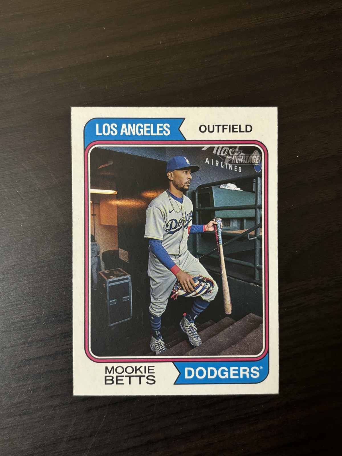 Mookie Betts 2023 Topps Heritage Image Variation SP #315 Los Angeles Dodgers MVP
