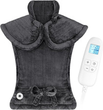 Heating Pad for Neck and Shoulders and Back Pain Relief, FLUFFYWARMTH Birthday G