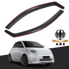 2pc Wind Deflectors | FIAT 500 / Fiat ABARTH 3-doors 2007-2025 Tinted+ClipsABE