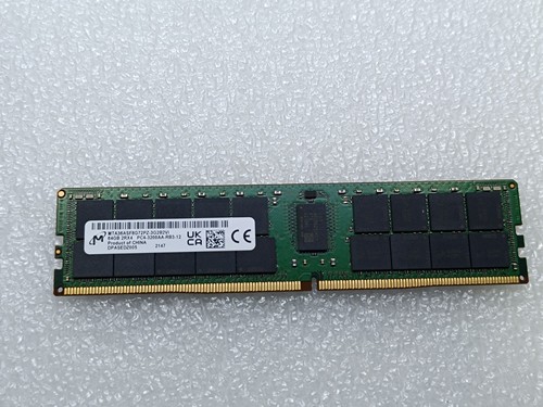 Micron 64GB 2Rx4 PC4-3200AA DDR4-3200MHz ECC RDIMM MTA36ASF8G72PZ-3G2B2VI_0.02_6