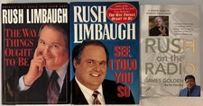 Rush Limbaugh Book Lot/3-Way Things Ought/See I Told You So/On Radio-by J Golden