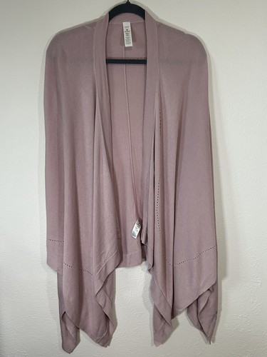Lululemon Open Mind Wrap Pink One-Size Cardigan Scarf Blanket Silk Blend