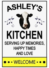Kitchen Cow Refrigerator Fridge Magnet - 3 Sizes -Customize for any name